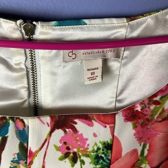 Dress Barn Women’s Plus Size 18 Floral Peplum Midi Dress - Picture 6 of 12